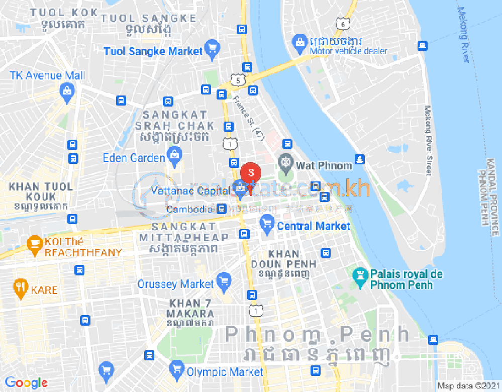 斯拉甲, 隆边区, 金边地图