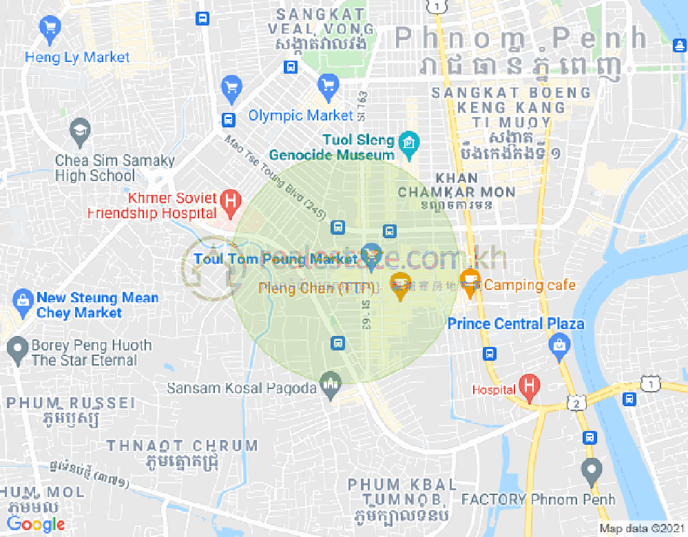 ផែនទី ទួលទំពូង១, ចំការមន, ភ្នំពេញ
