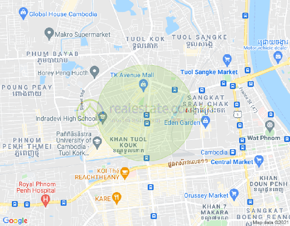 万谷湖1分区, 堆谷区, 金边地图
