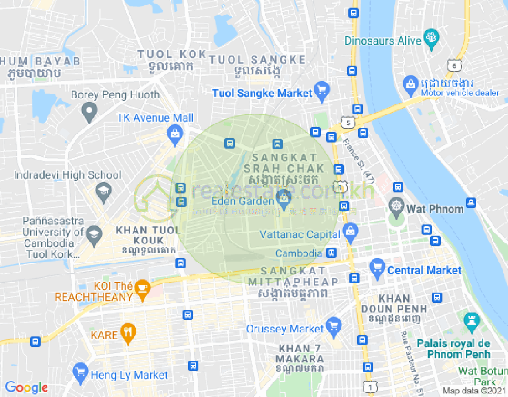 万谷湖1分区, 堆谷区, 金边地图