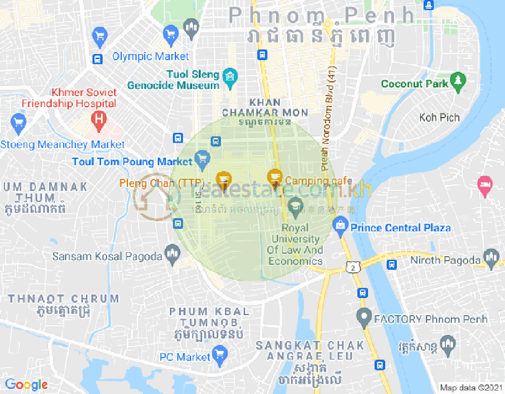 แผนที่ บึงตระเบก, จัมการมอน, พนมเปญ