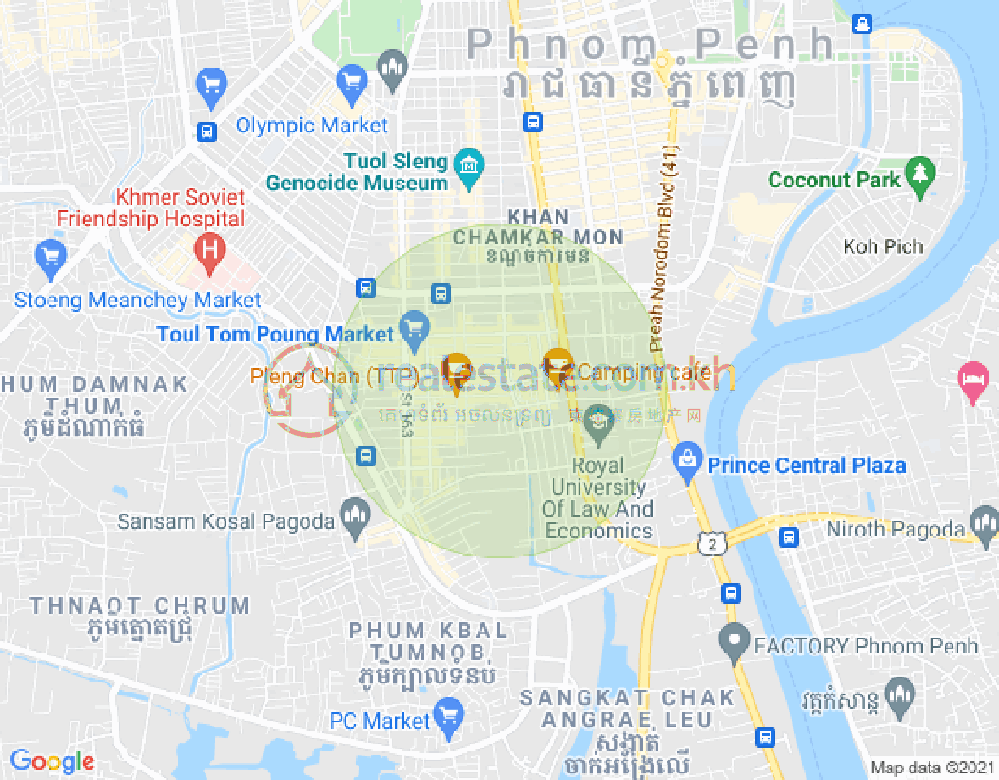 万禾密分区, 占卡蒙, 金边地图