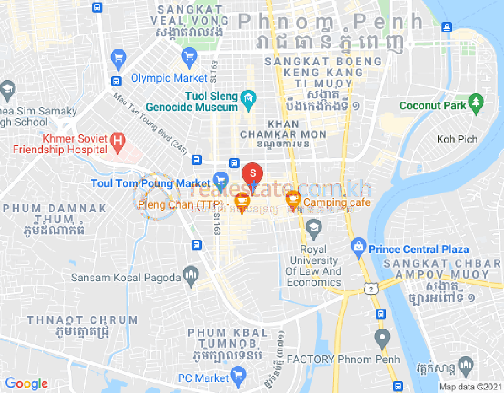 Карта Тул Том Пунг 1, Чамкармон, Пномпень