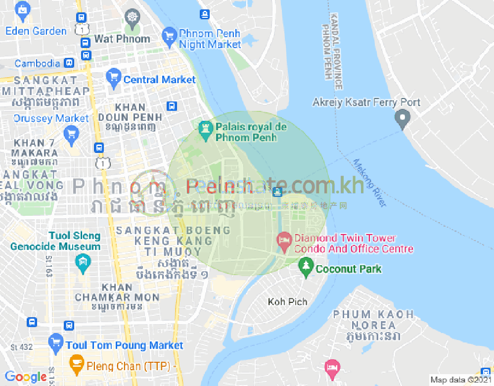 แผนที่ จักตอมุข, ดวนป็ญ, พนมเปญ