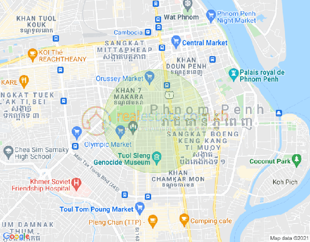 แผนที่ Boeung Prolit, เจ็ดมกรา, พนมเปญ