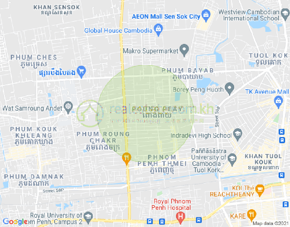 Khmuonh구역, 모리 속도 구, 프놈펜 지도