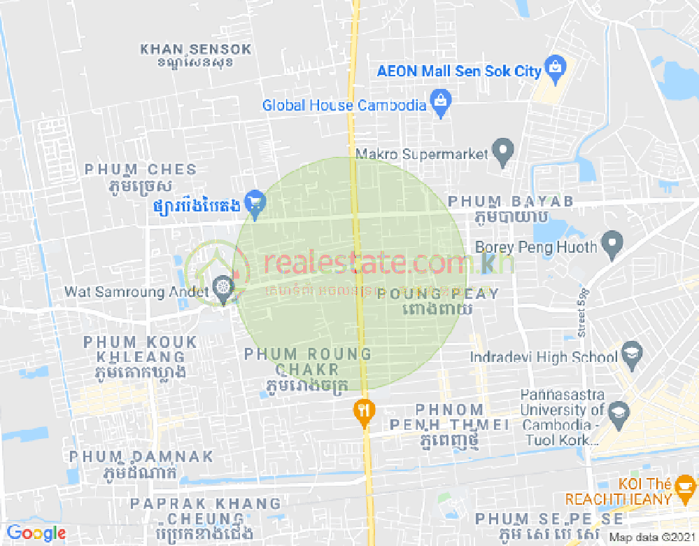 Mapa: Phnom Penh Thmey, Sen Sok, Phnom Penh