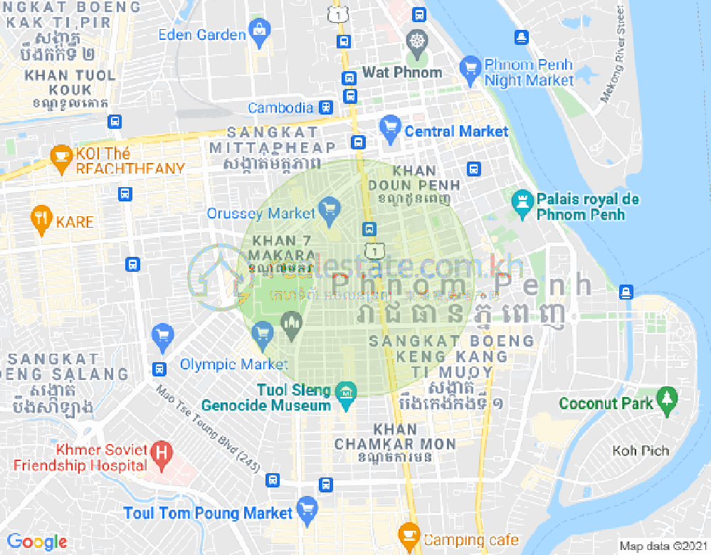 Boeung Prolit分区, 马卡拉区, 金边地图
