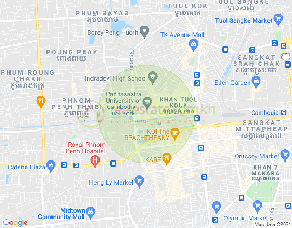 Map of Toul Kork, Phnom Penh