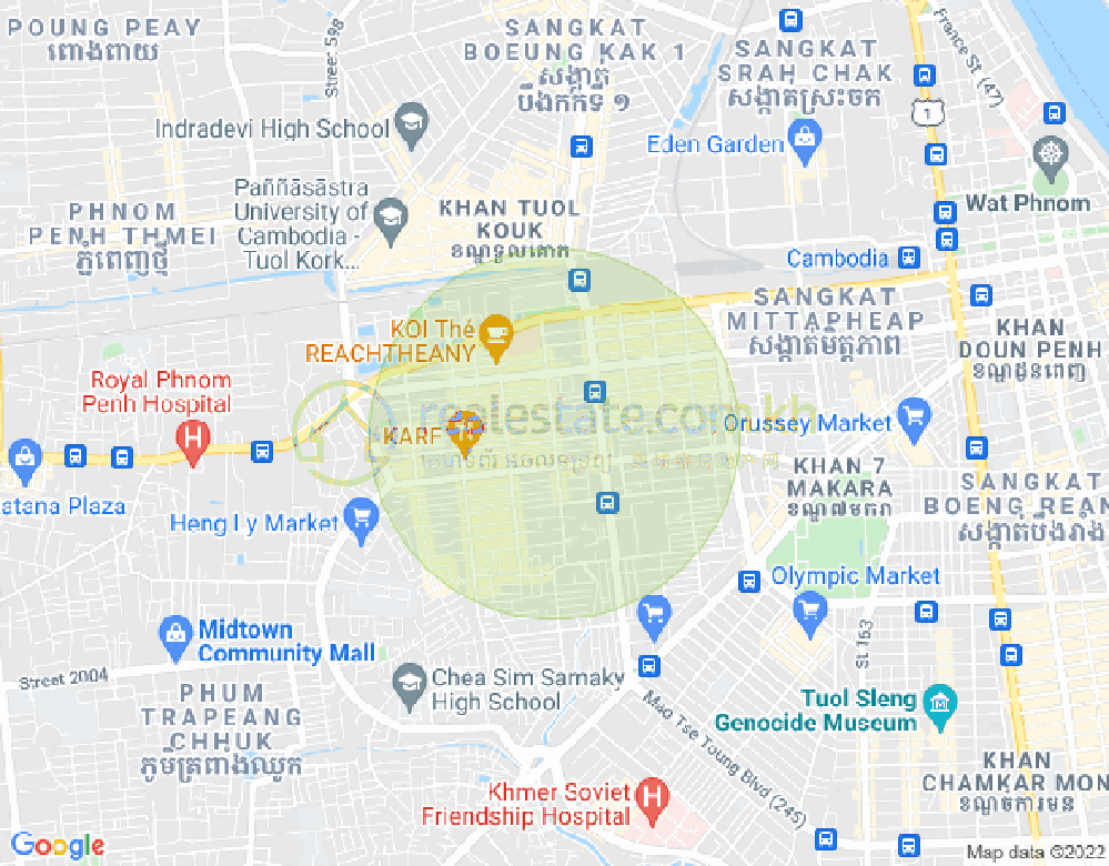 Map of Toul Kork, Phnom Penh