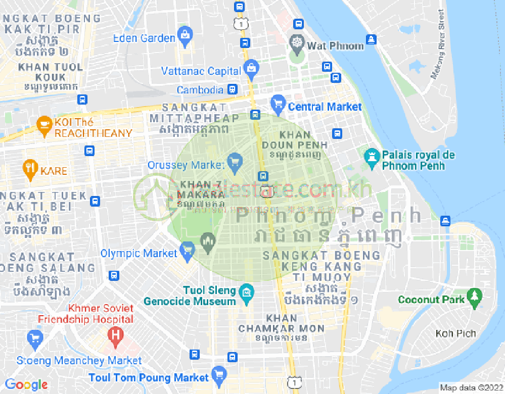Carte de Boeung Prolit, 7 Makara, Phnom Penh