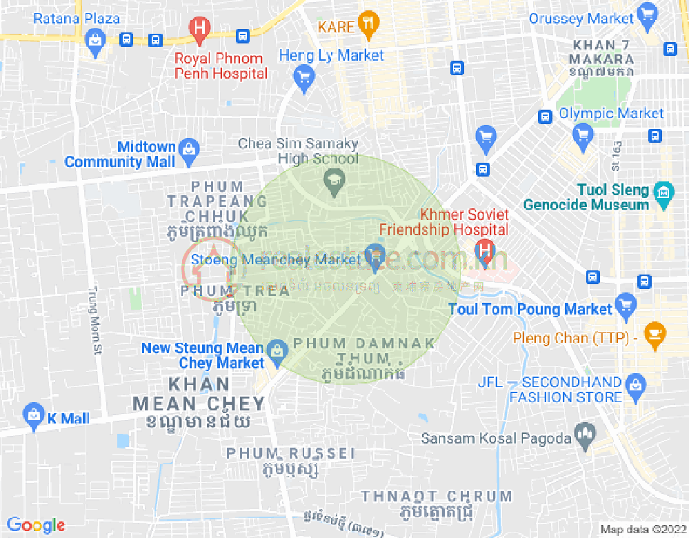 Map of Phnom Penh