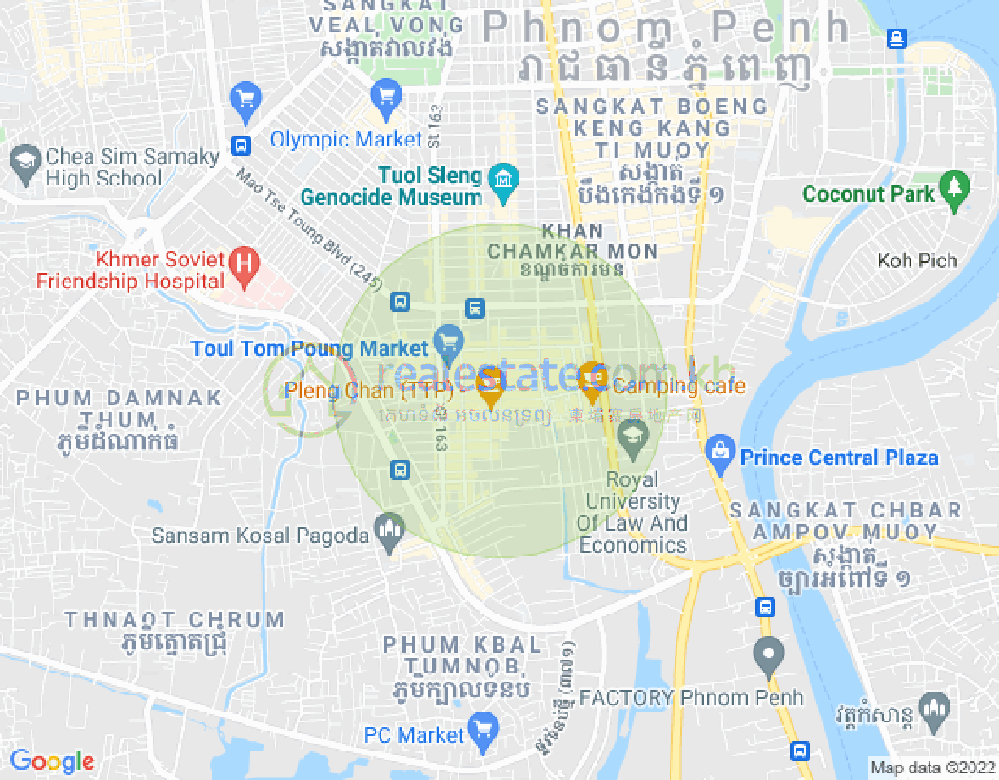 Map of BKK 1, Boeng Keng Kang, Phnom Penh