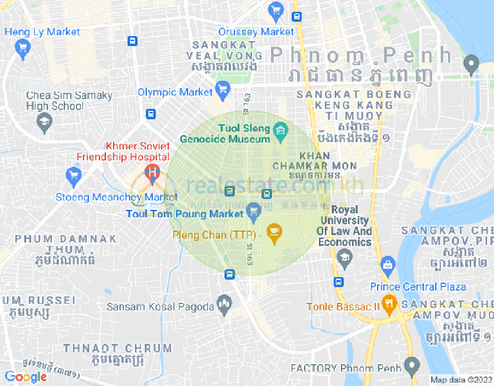 百色河分区, 占卡蒙, 金边地图