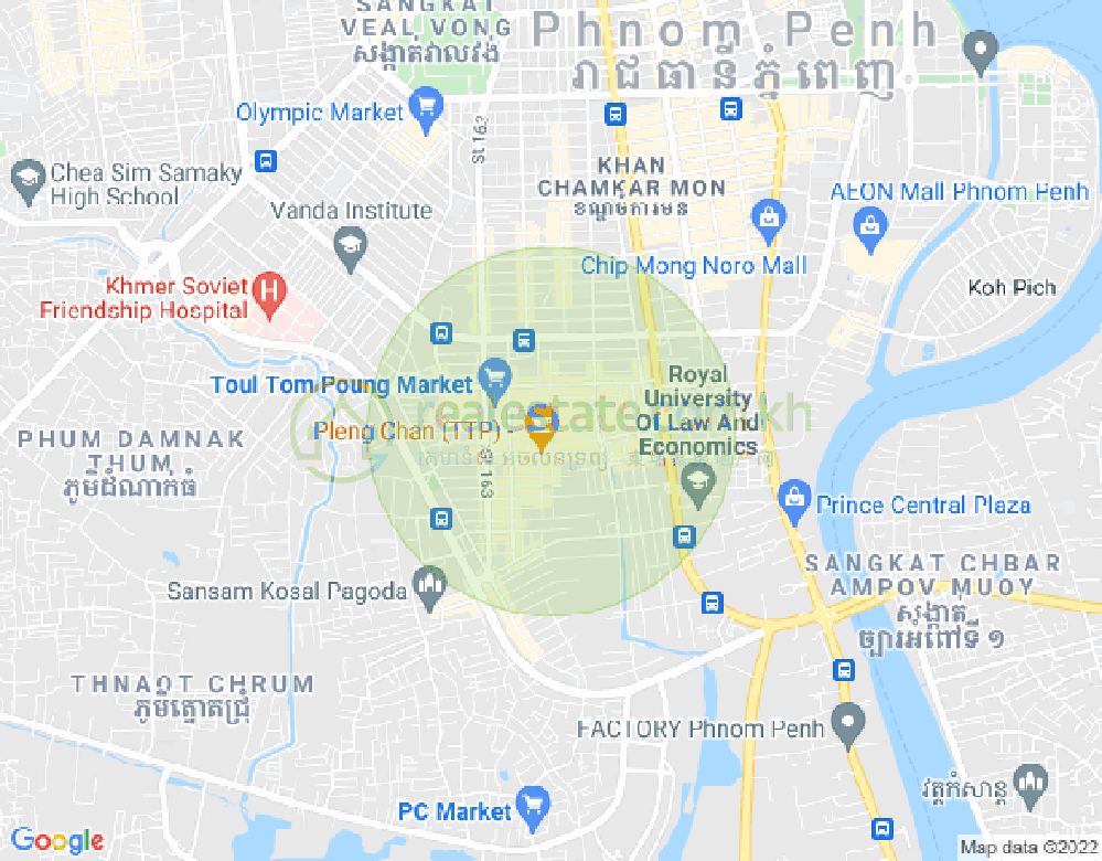 Map of PROPERTIES DABEST, BKK 1, Boeng Keng Kang, Phnom Penh