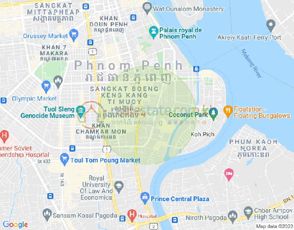 ヴィアルヴォン, 7マカラ, プノンペンの地図