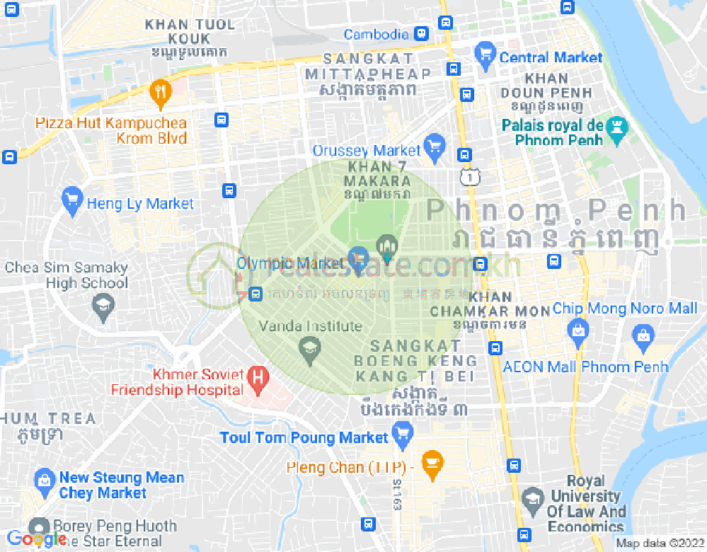PROPERTIES CAMBODIA CO LTD PROPERTIES DABEST, Veal Vong진, 마카라구, 프놈펜 지도
