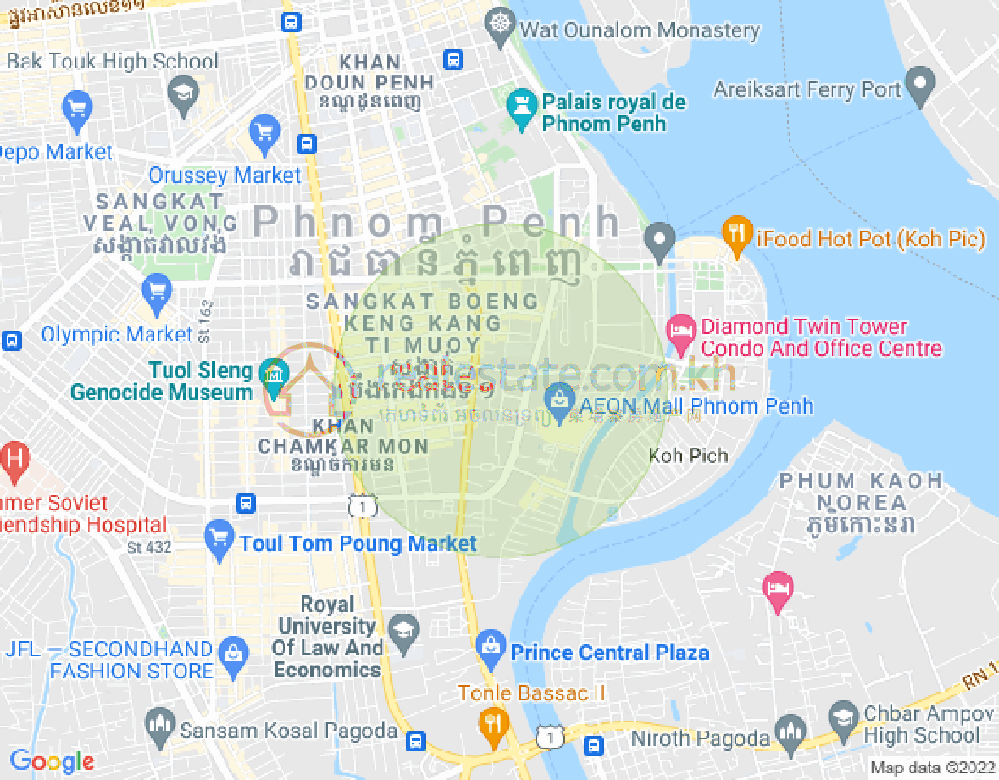百色河分区, 占卡蒙, 金边地图