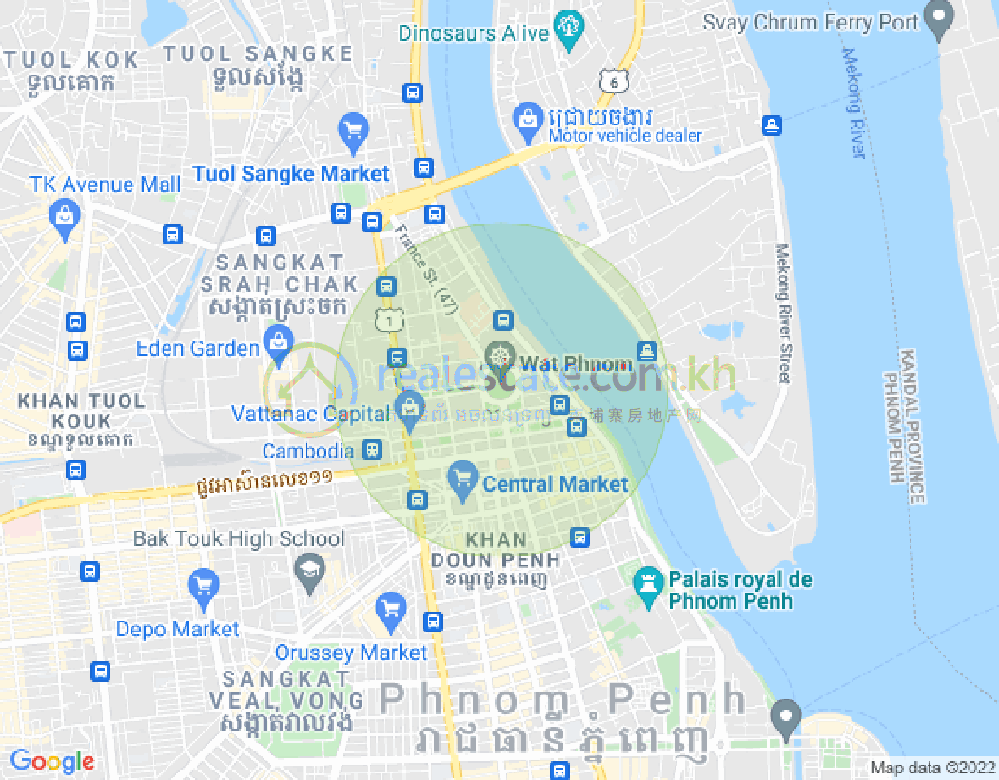 Map of PROPERTIES DABEST, Tonle Bassac, Chamkarmon, Phnom Penh