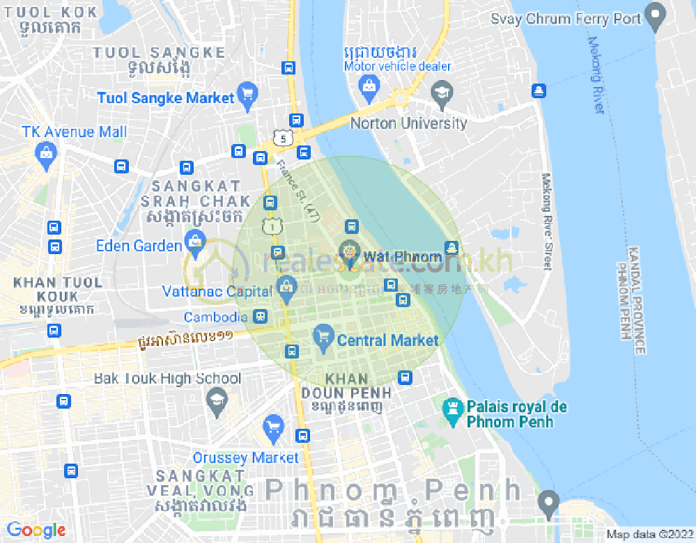 Mapa: Properties Dabest, Boeung Prolit, 7 Makara, Phnom Penh
