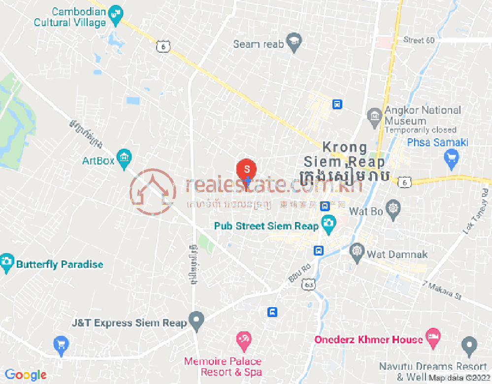 Carte de Svay Dankum, Siem-Réap