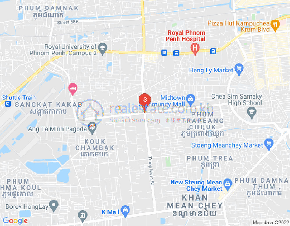 Mapa: Tuek Thla, Sen Sok, Phnom Penh
