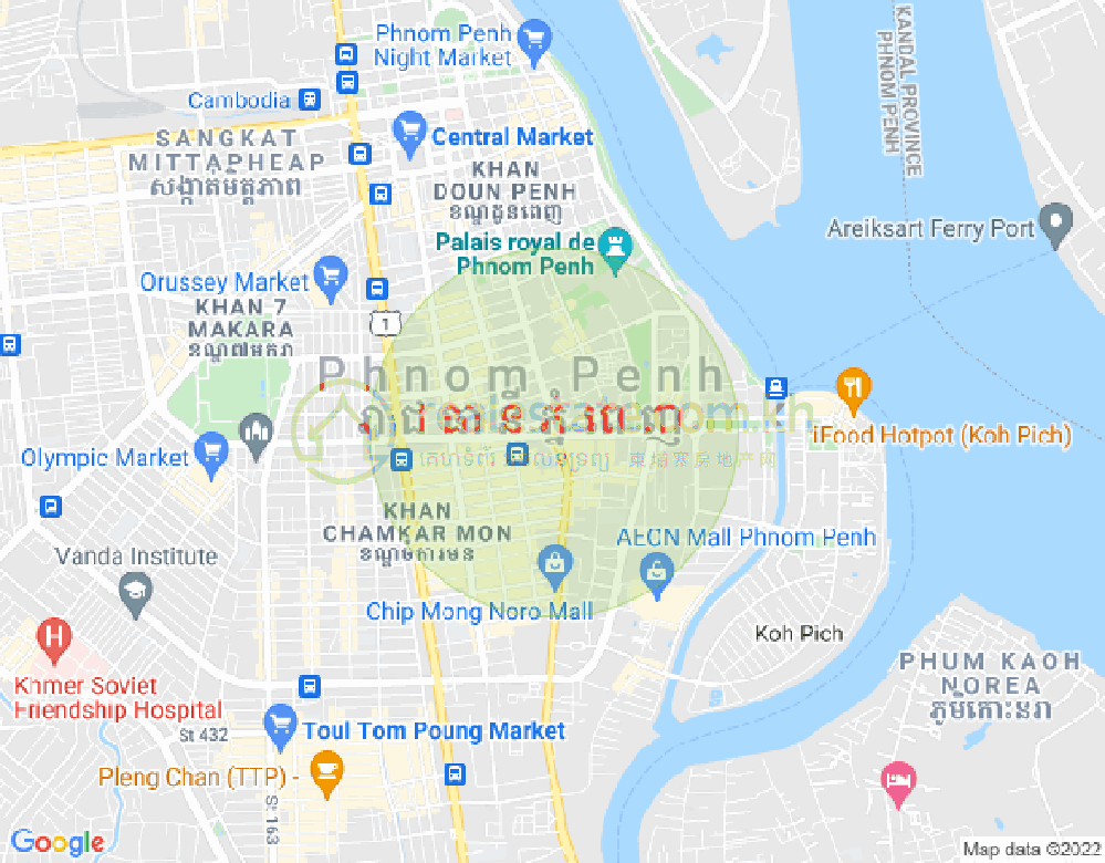 Properties Dabest, 百色河分区, 占卡蒙, 金边地图