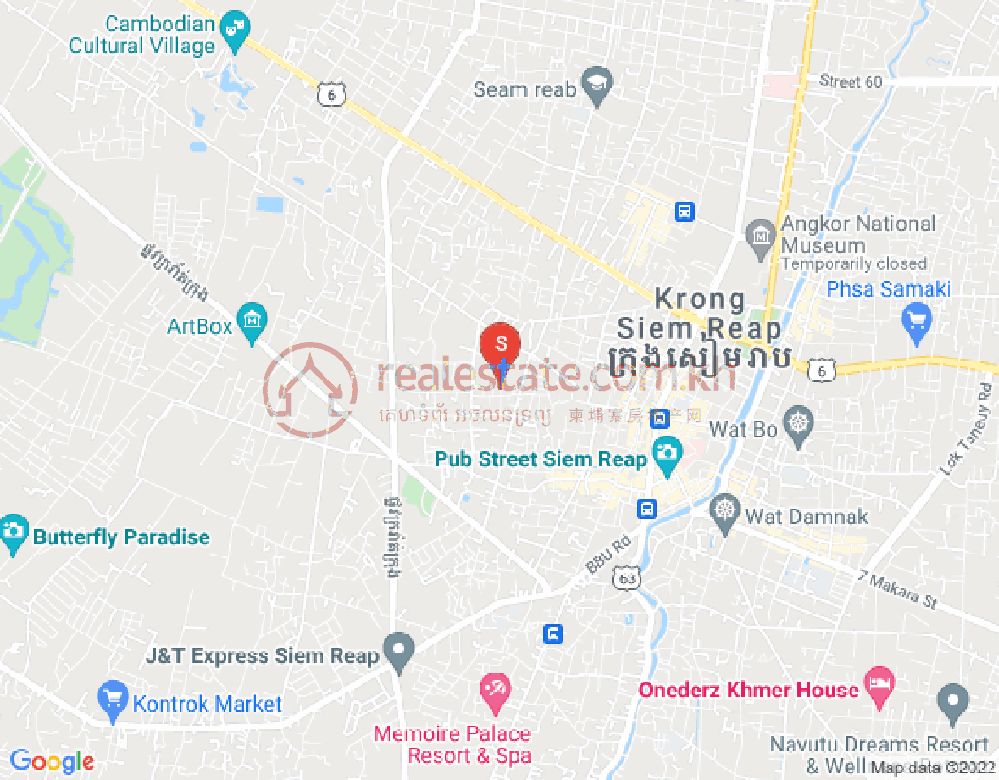 Mapa: Svay Dankum, Siem Reap