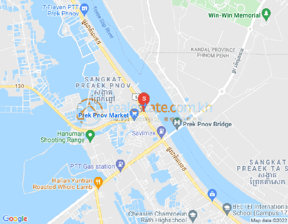 コックロカ, プレックプノウ, プノンペンの地図