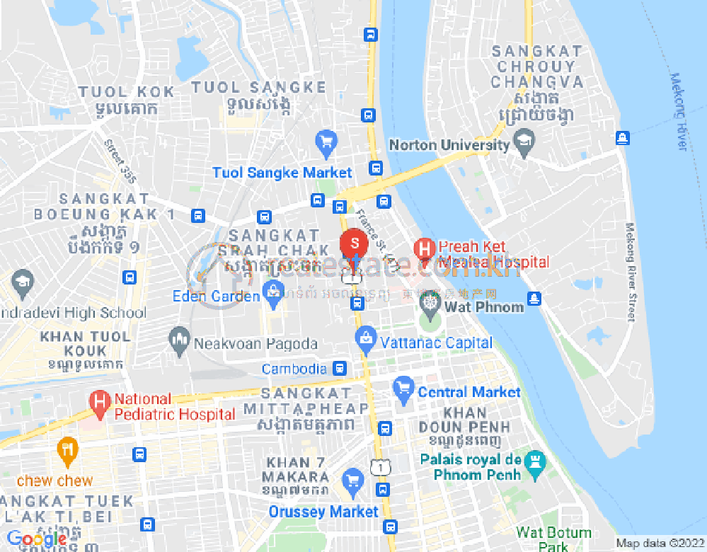 แผนที่ สระจก, ดวนป็ญ, พนมเปญ
