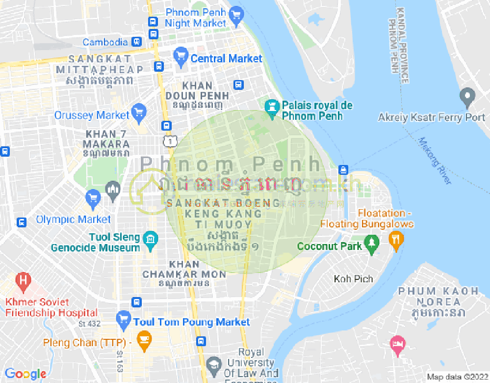 แผนที่ Properties  Dabest, บีเคเค 3, บึงเกงกอง, พนมเปญ