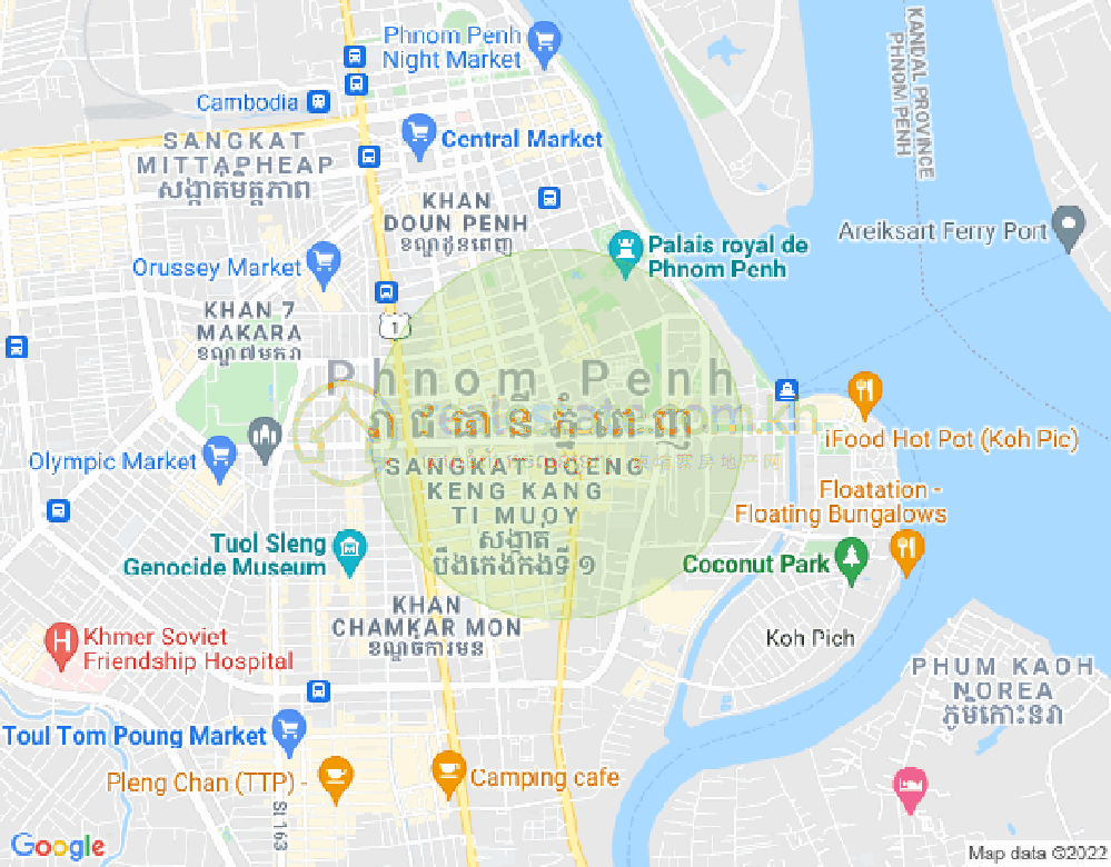Properties  Dabest, Boeung Prolit分区, 马卡拉区, 金边地图