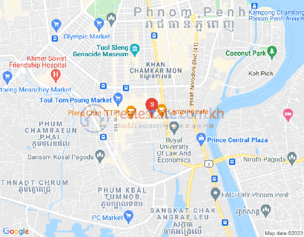 万禾密分区, 占卡蒙, 金边地图