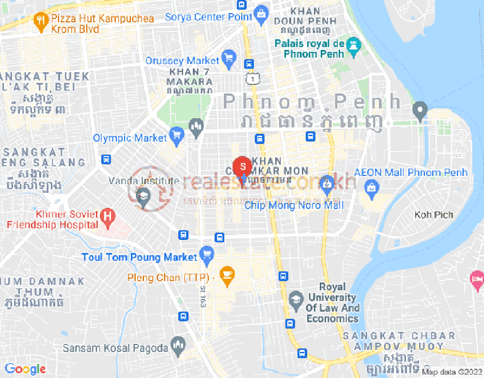 Mapa: BKK 3, Boeng Keng Kang, Phnom Penh