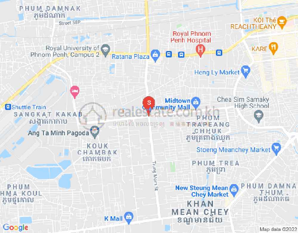Map of Tuek Thla, Sen Sok, Phnom Penh