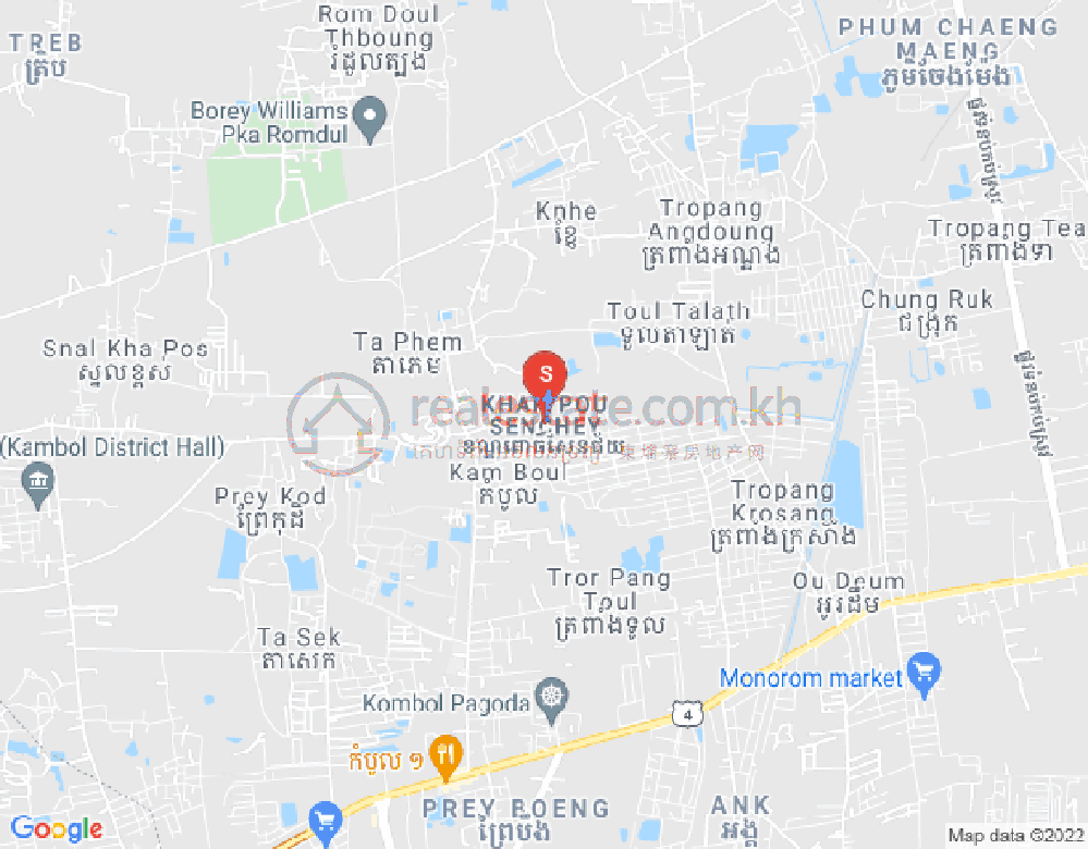 普森芷区, 金边地图