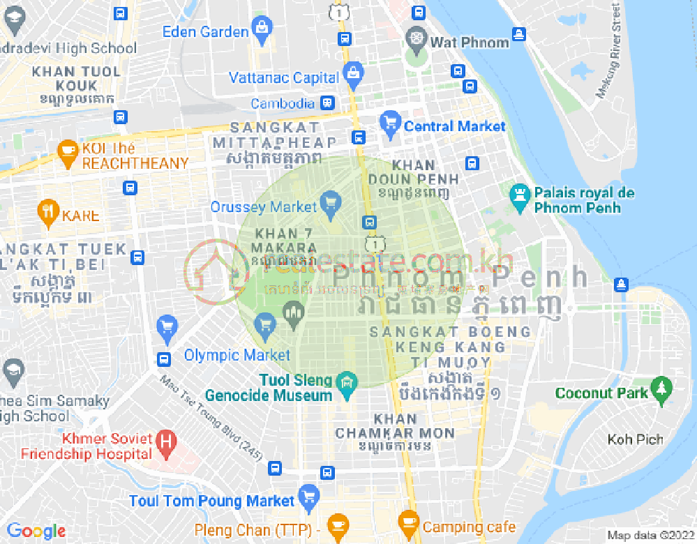 Map of Boeung Prolit, 7 Makara, Phnom Penh