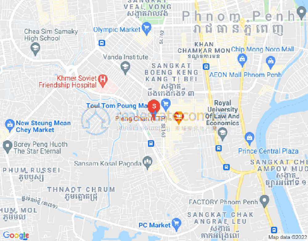 朱德奔1分区, 占卡蒙, 金边地图
