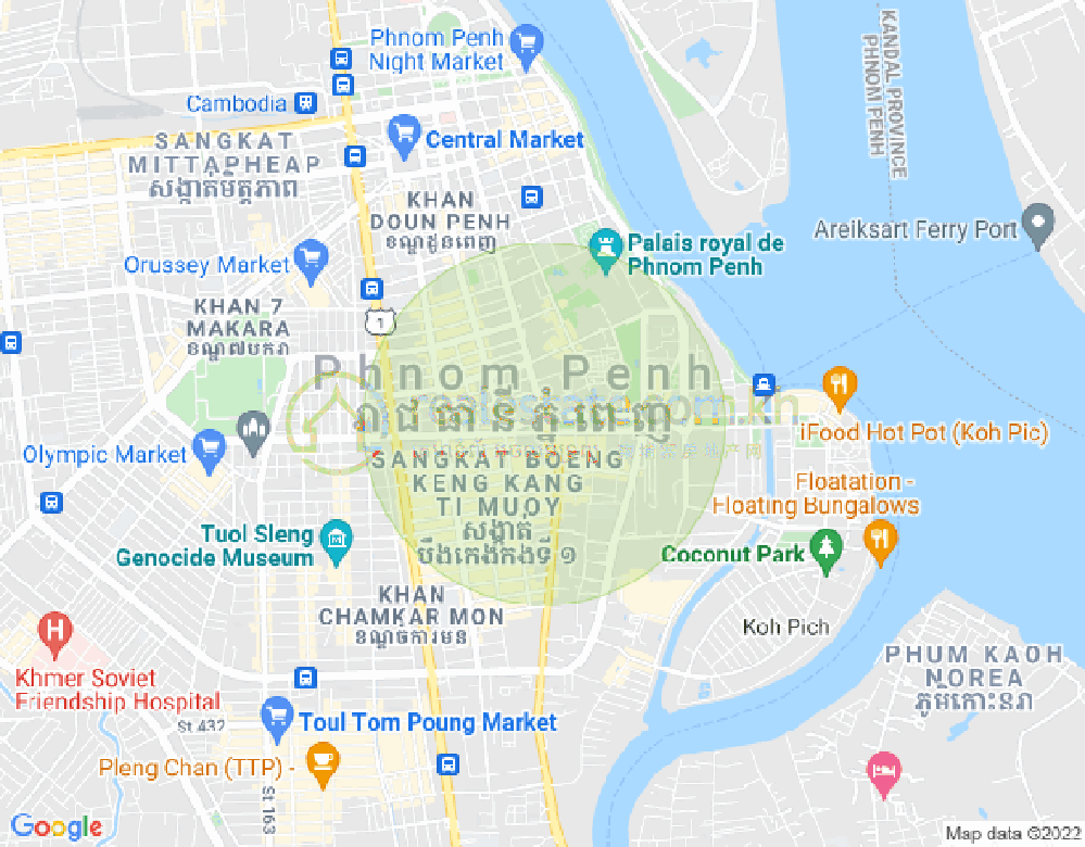 Properties  Dabest, 百色河分区, 占卡蒙, 金边地图