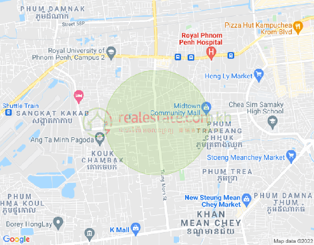 Map of Tuek Thla, Sen Sok, Phnom Penh