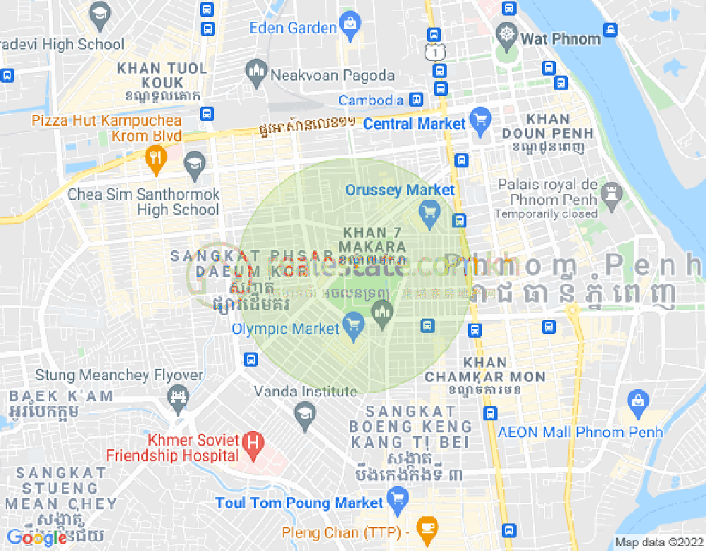 马卡拉区, 金边地图