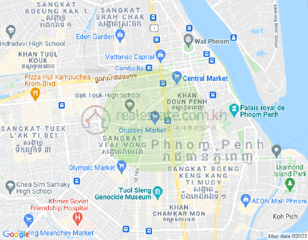 ブンプロリット, 7マカラ, プノンペンの地図