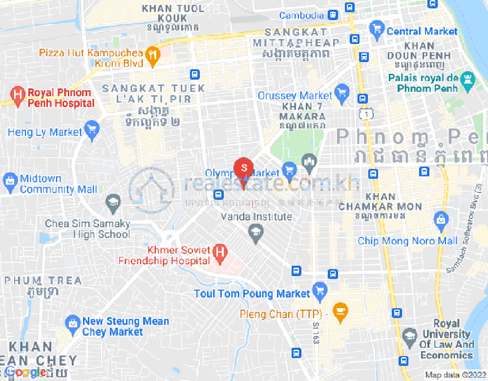Toul Svay Prey 2镇, 波哥堪, 金边地图