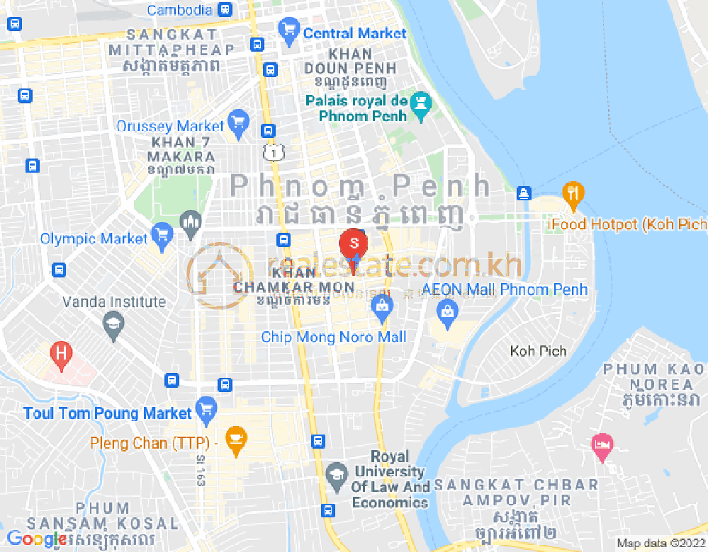 万景岗2分区（BKK2), 波哥堪, 金边地图