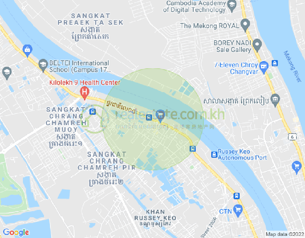 Map of Chrang Chamres I, Russey Keo, Phnom Penh