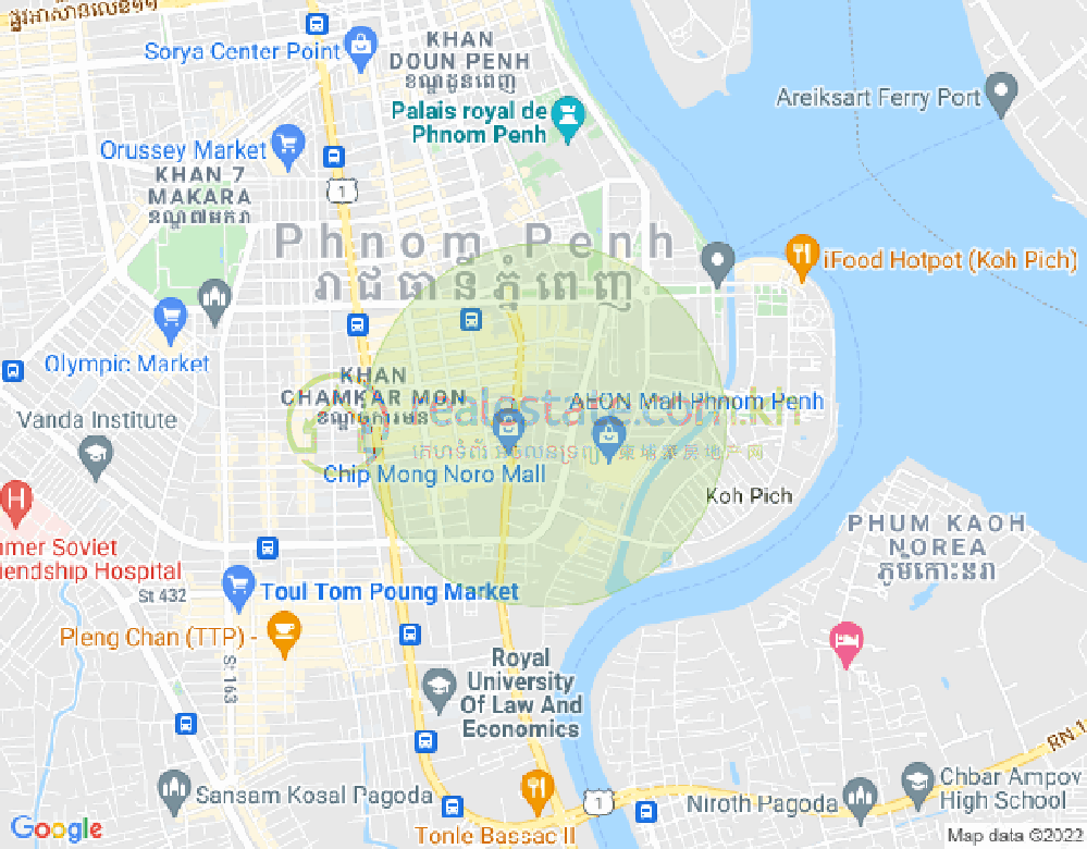 ផែនទី ទួលទំពូង២, ចំការមន, ភ្នំពេញ