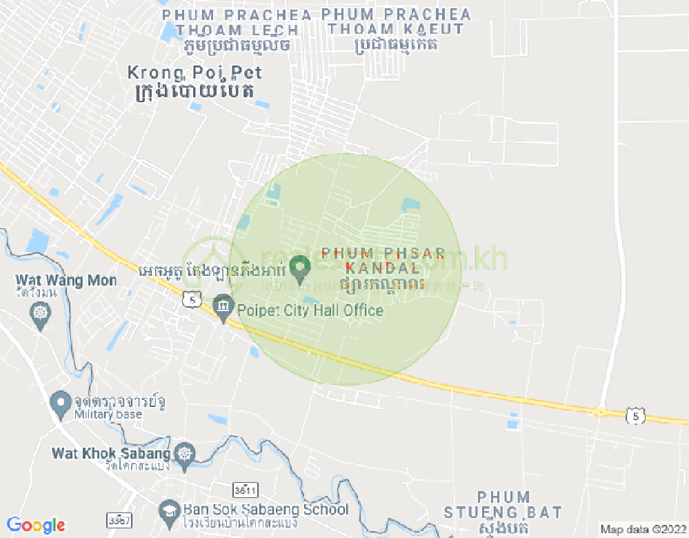 下市仔2分区, 隆边区, 金边地图