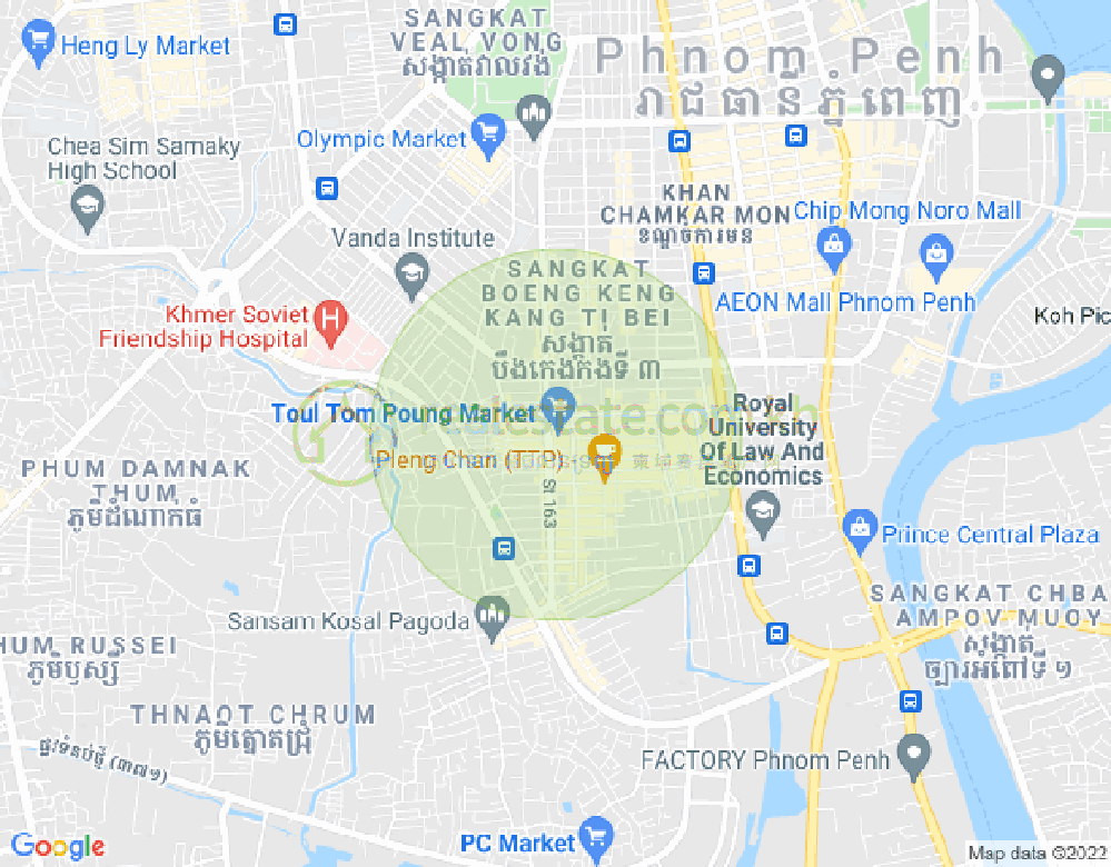 Dabest   Properties, 주더분1구역, 짬까몬, 프놈펜 지도