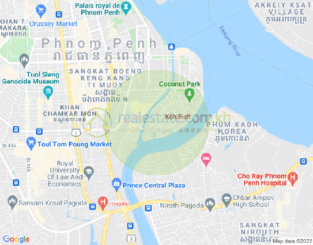 百色河分区, 占卡蒙, 金边地图
