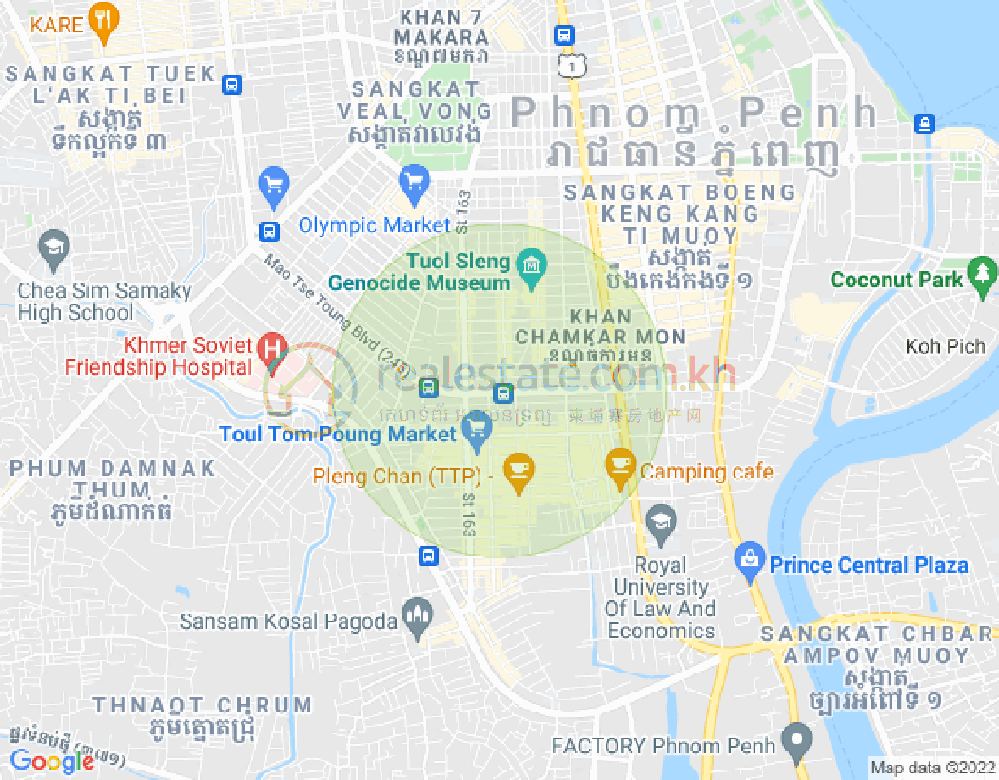 Map of BKK 3, Boeng Keng Kang, Phnom Penh